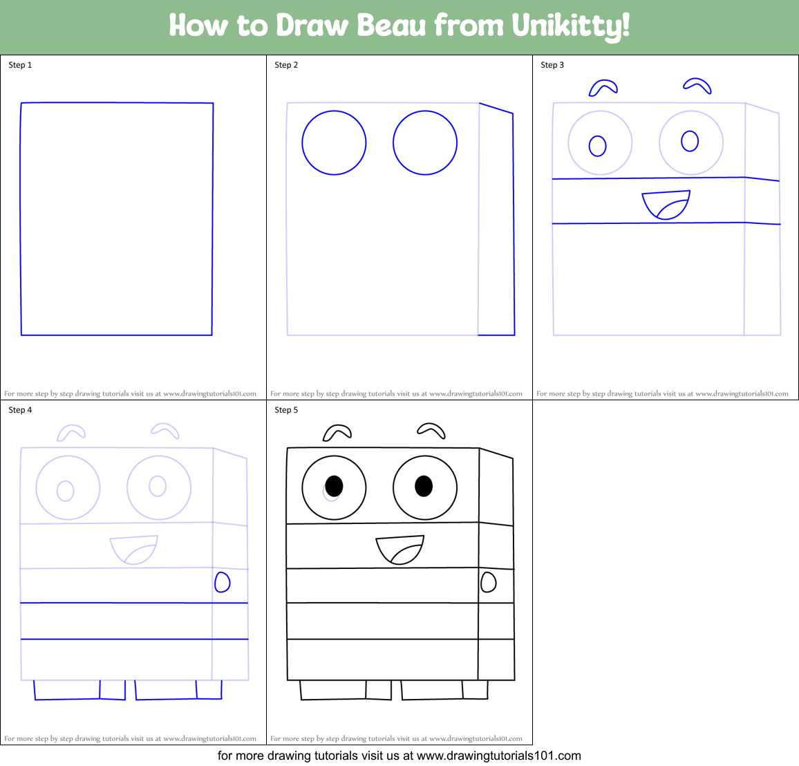 How to Draw Beau from Unikitty! Printable Step by Step