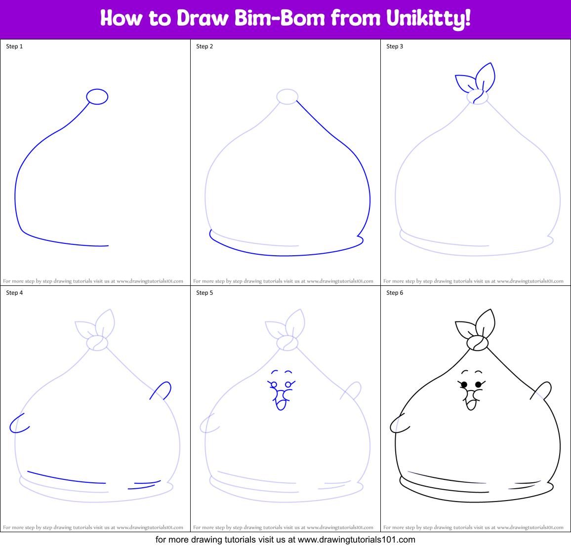 How to Draw Bim-Bom from Unikitty! Printable Step by Step