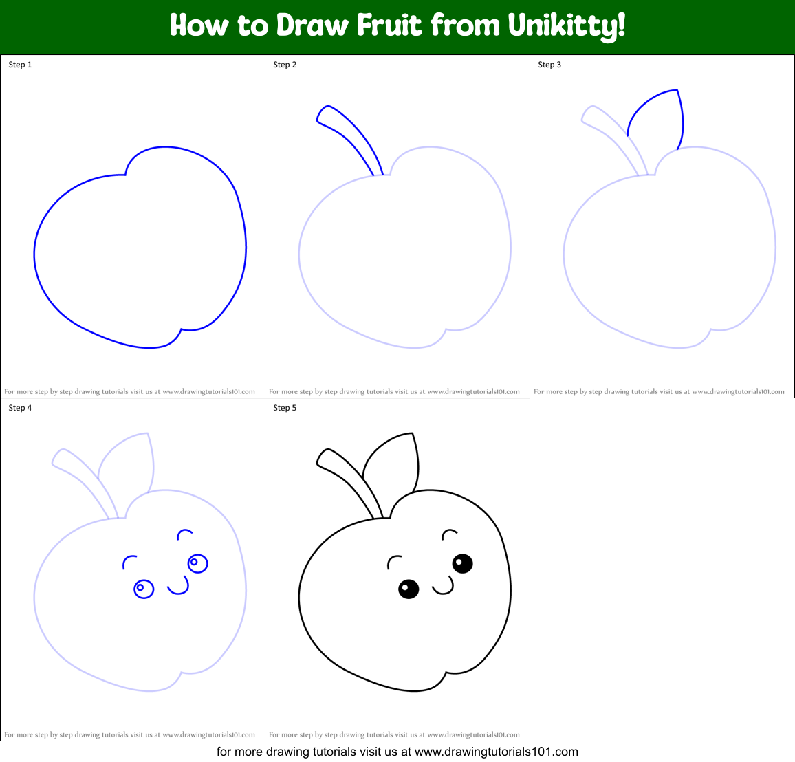 How to Draw Fruit from Unikitty! Printable Step by Step