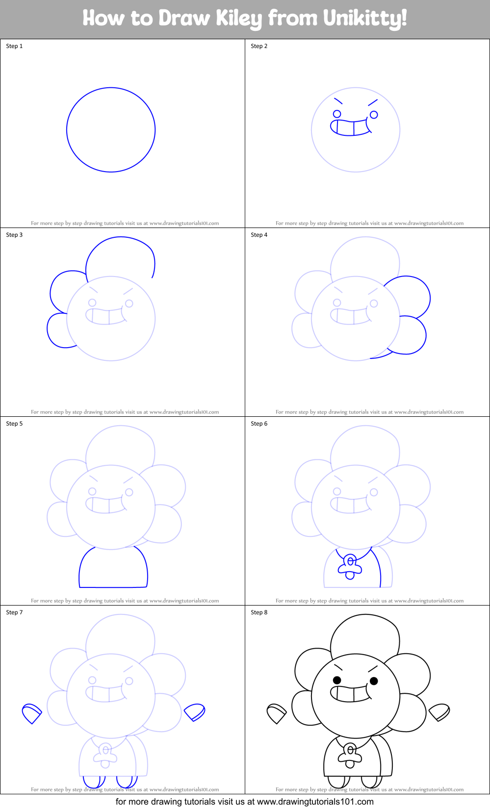 How to Draw Kiley from Unikitty! Printable Step by Step
