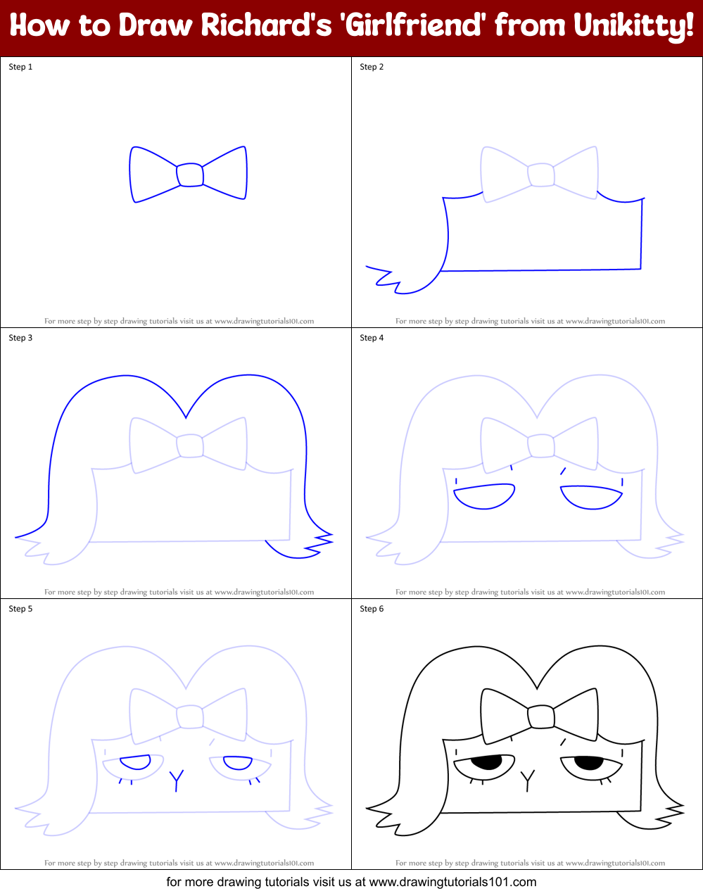 How to Draw Richard's 'Girlfriend' from Unikitty! Printable Step by Step