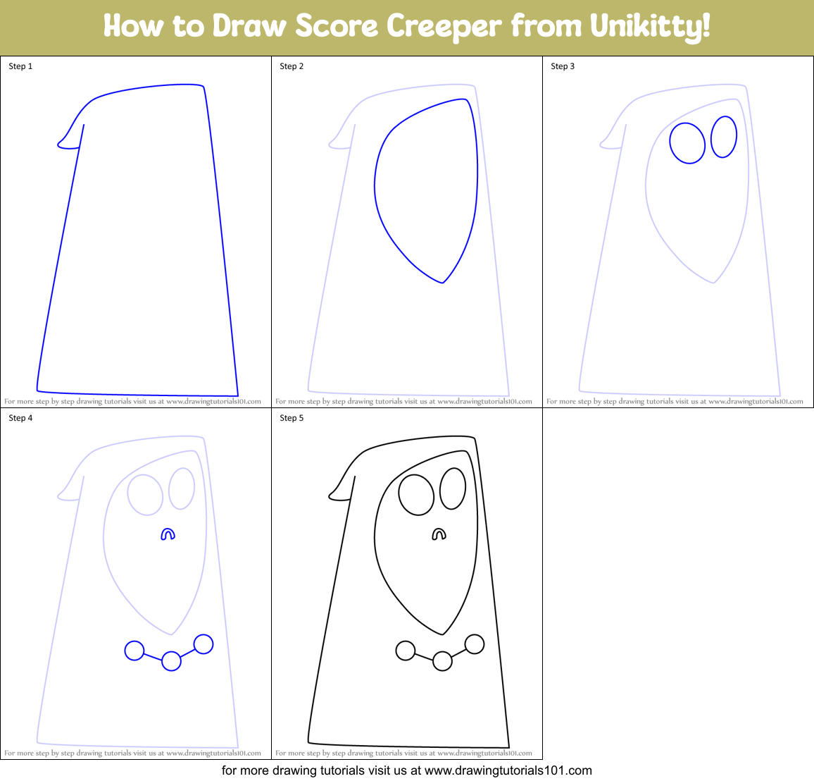 How to Draw Score Creeper from Unikitty! Printable Step by Step