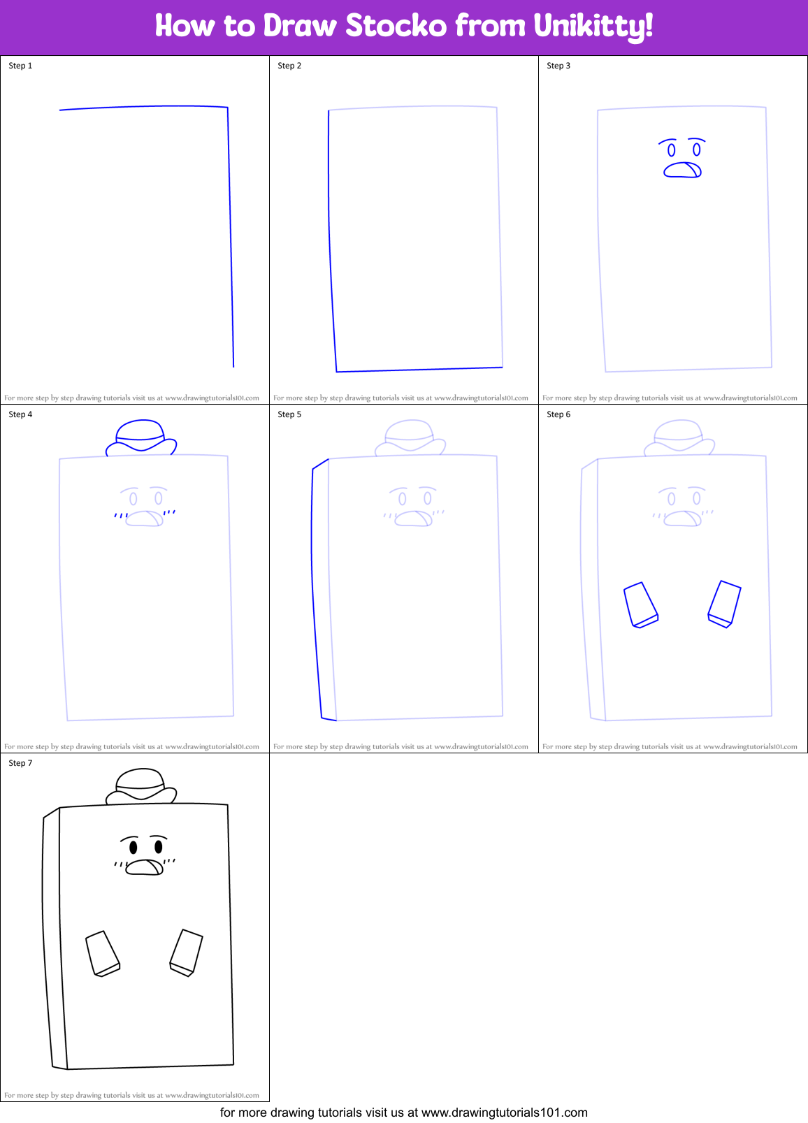 How to Draw Stocko from Unikitty! Printable Step by Step