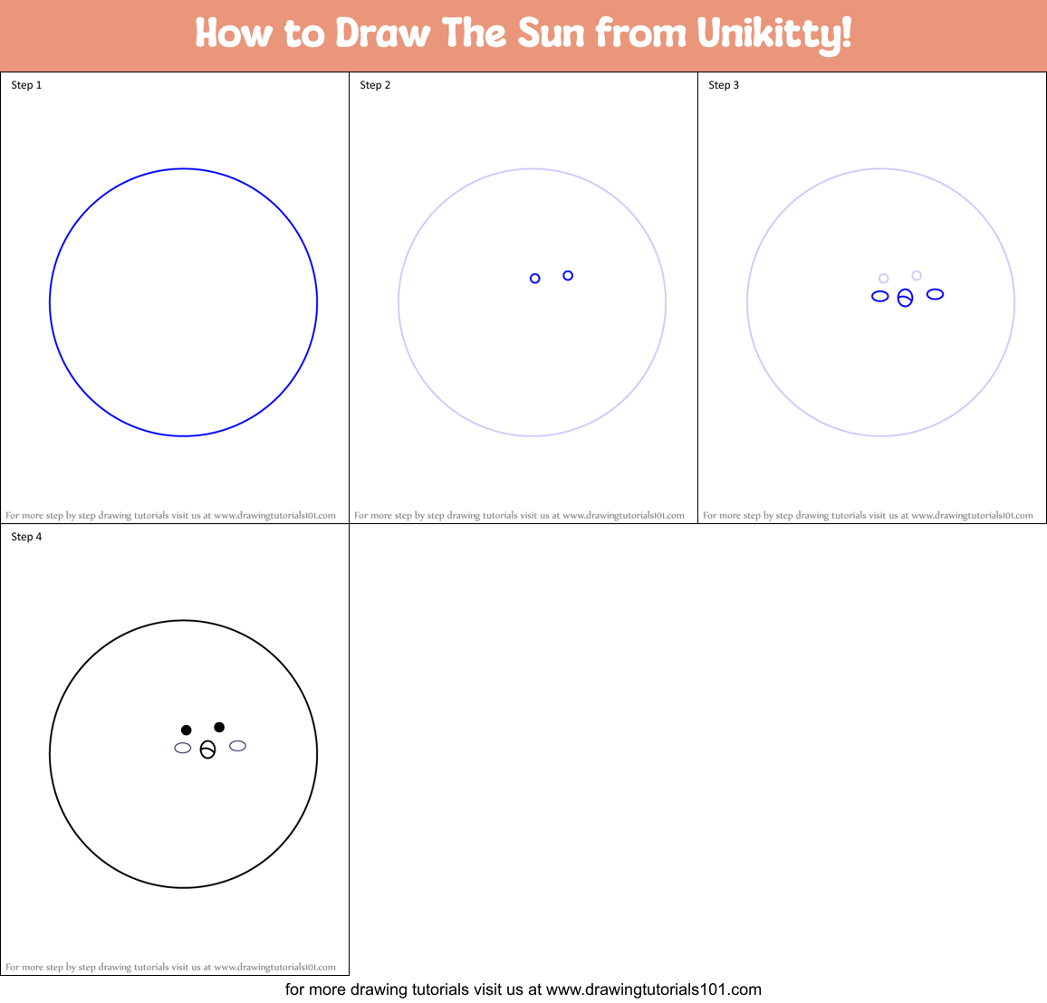 How to Draw The Sun from Unikitty! Printable Step by Step
