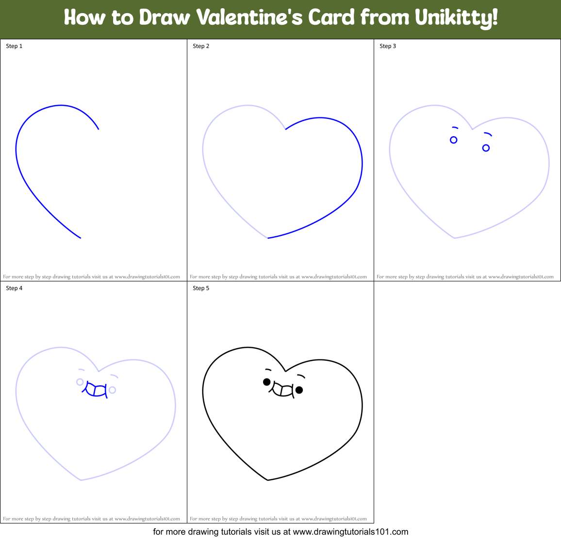 How to Draw Valentine's Card from Unikitty! Printable Step by Step