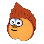 How to Draw The Peach from VeggieTales in the City