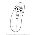 How to Draw Larry the Cucumber from VeggieTales