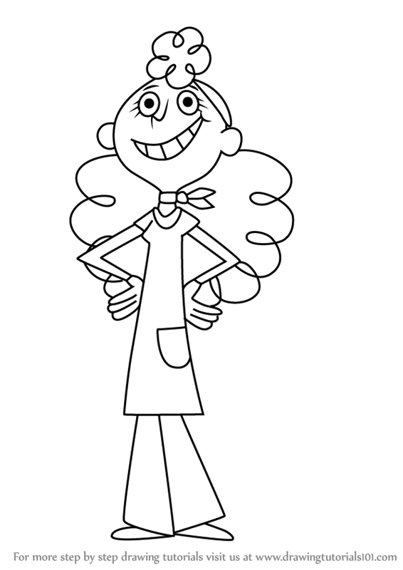 Step by Step How to Draw Mrs. Jewls from Wayside ... - 566 x 800 png 71kB