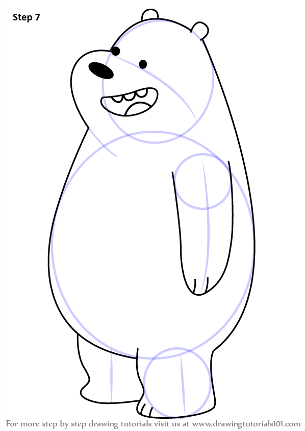 How To Draw Gizzly Bear From We Bare Bears Step By Step