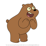How to Draw Grizzly Bear from We Bare Bears
