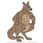 How to Draw Jacked Kangaroo from We Bare Bears