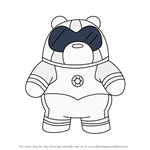 How to Draw Silver Bear from We Bare Bears