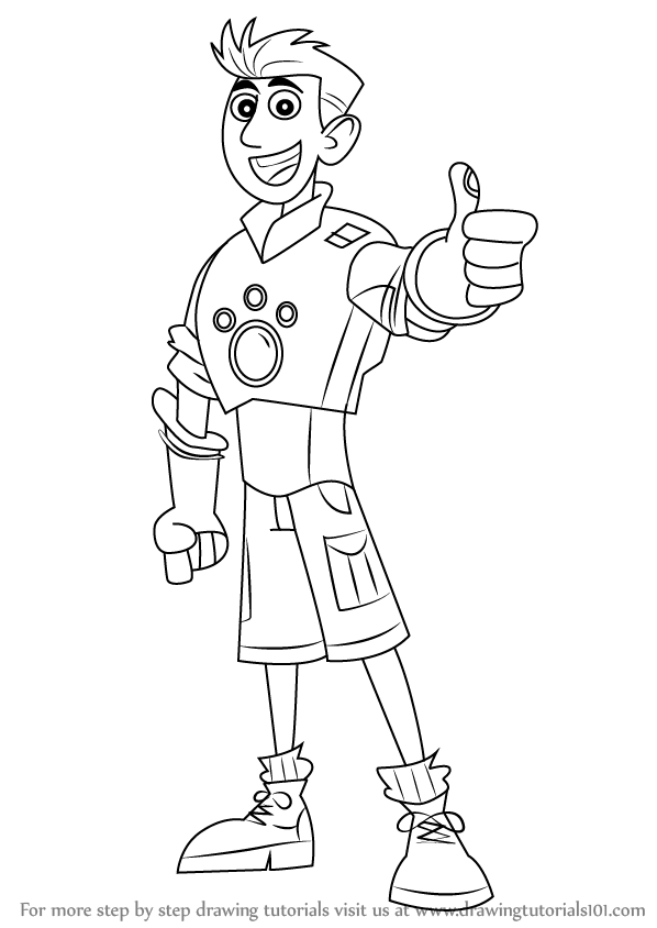 Learn How to Draw Chris Kratt from Wild Kratts (Wild Kratts) Step by