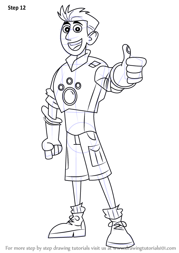 Learn How to Draw Chris Kratt from Wild Kratts (Wild Kratts) Step by