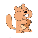 How to Draw Chippy Chipmunk from Wow! Wow! Wubbzy!