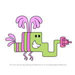 How to Draw Noodle-Nosed Cuckoo Bird from Wow! Wow! Wubbzy!