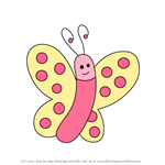 How to Draw Norm the Flutterfly from Wow! Wow! Wubbzy!