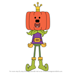 How to Draw The Pumpkin King from Wow! Wow! Wubbzy!