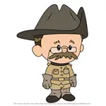How to Draw Theodore Roosevelt from Xavier Riddle and the Secret Museum