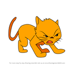 How to Draw Omi Cat from Xiaolin Showdown