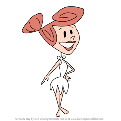 How to Draw Wilma Flintstone from Yabba Dabba Dinosaurs