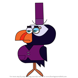 How to Draw The Puffin from Yin Yang Yo!
