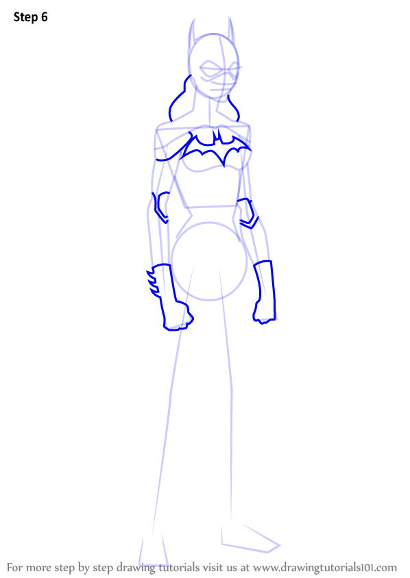 How to Draw Batgirl from Young Justice (Young Justice) Step by Step