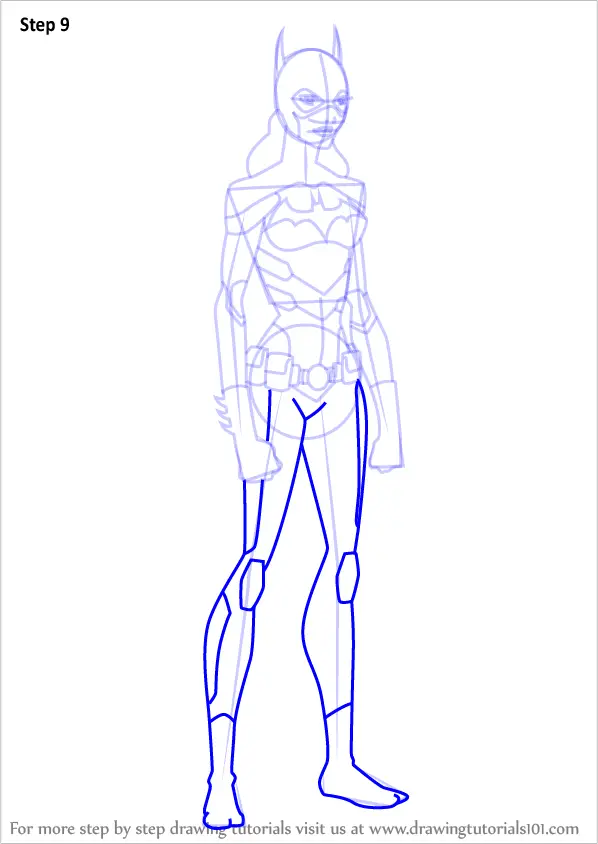 Learn How to Draw Batgirl from Young Justice (Young Justice) Step by