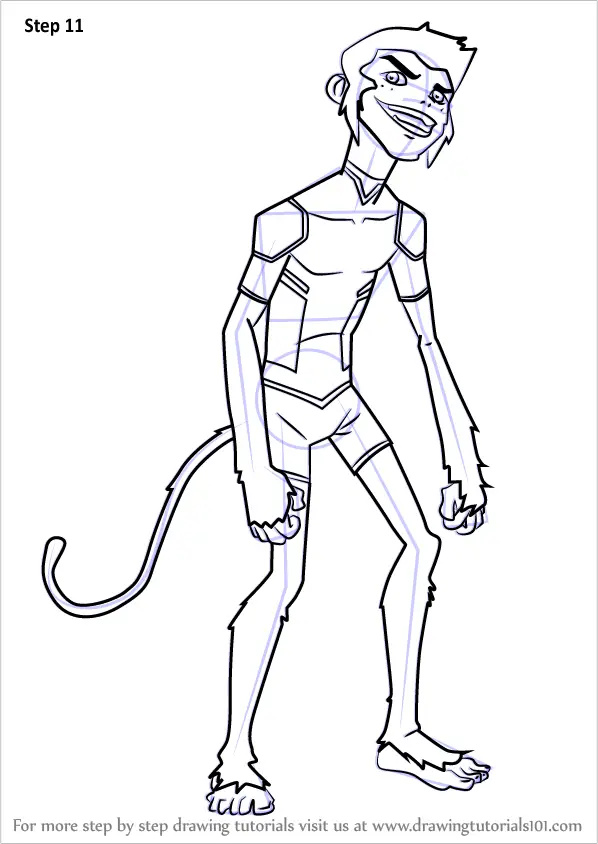 Learn How to Draw Beast Boy from Young Justice (Young Justice) Step by