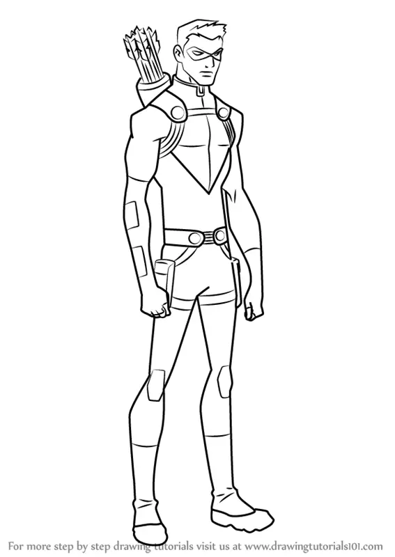 Learn How to Draw Red Arrow from Young Justice (Young Justice) Step by
