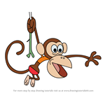 How to Draw Brown Monkey from Zig & Sharko