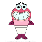 How to Draw Pink Fish from Zig & Sharko