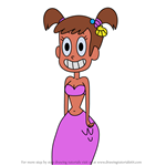 How to Draw Pink Mermaid from Zig & Sharko