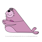 How to Draw Seal's Mother from Zig & Sharko