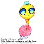 How to Draw Chibi Babette from Beauty and the Beast
