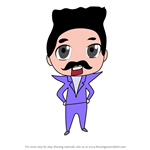 How to Draw Chibi Balthazar Bratt From Despicable me 3