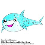 How to Draw Chibi Destiny from Finding Dory