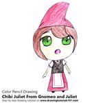 How to Draw Chibi Juliet From Gnomeo and Juliet