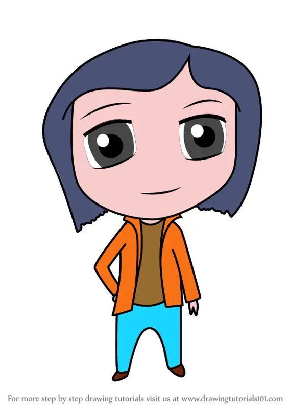 Learn How to Draw Chibi Mel Jones from Coraline (Chibi Characters) Step by  Step : Drawing Tutorials