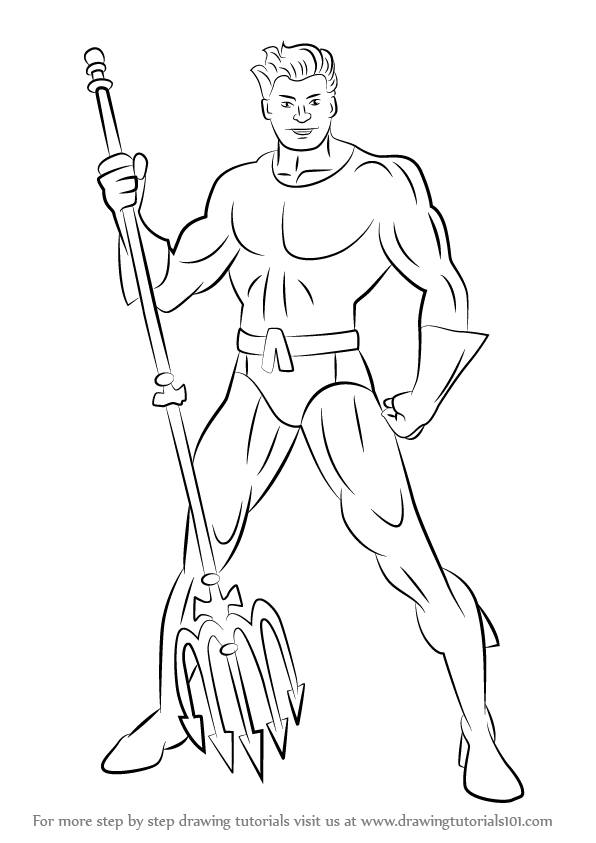 Learn How To Draw Aquaman Dc Comics Step By Step