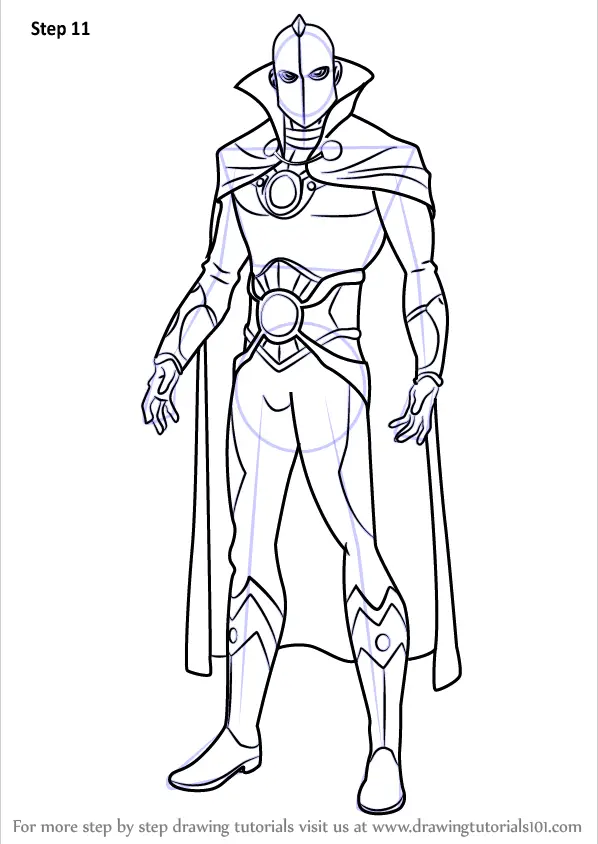 Learn How to Draw Doctor Fate (DC Comics) Step by Step : Drawing Tutorials