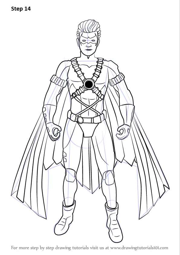 Learn How to Draw New 52 Robin (DC Comics) Step by Step : Drawing Tutorials