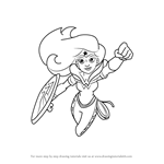 How to Draw Wonder Woman from DC Super Hero Girls