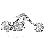 How to Draw Ghost Rider Bike