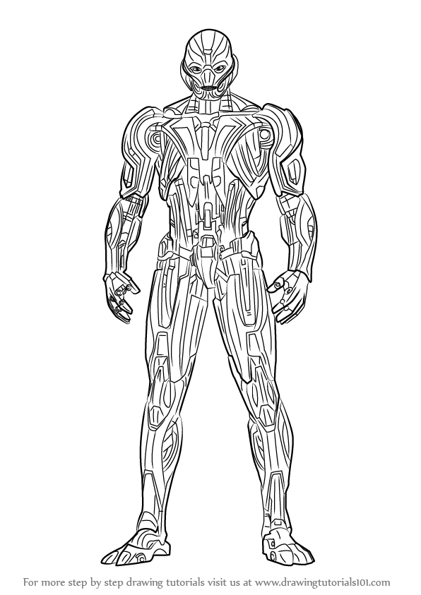 Learn How to Draw Ultron (Marvel Comics) Step by Step : Drawing Tutorials