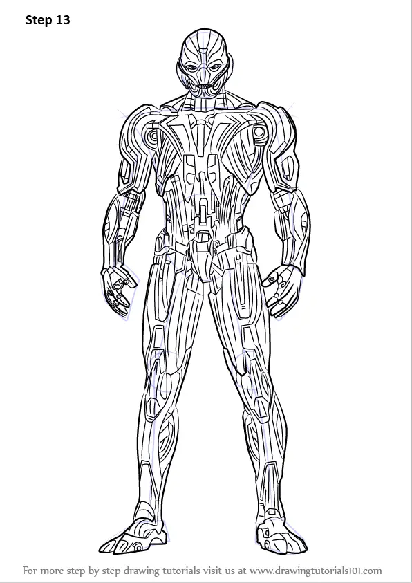 Learn How to Draw Ultron (Marvel Comics) Step by Step : Drawing Tutorials