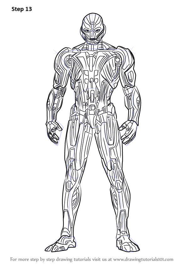 Learn How to Draw Ultron (Marvel Comics) Step by Step : Drawing Tutorials