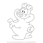 How to Draw Orson Pig from Garfield