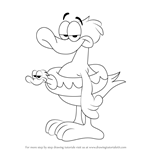 How to Draw Wade Duck from Garfield