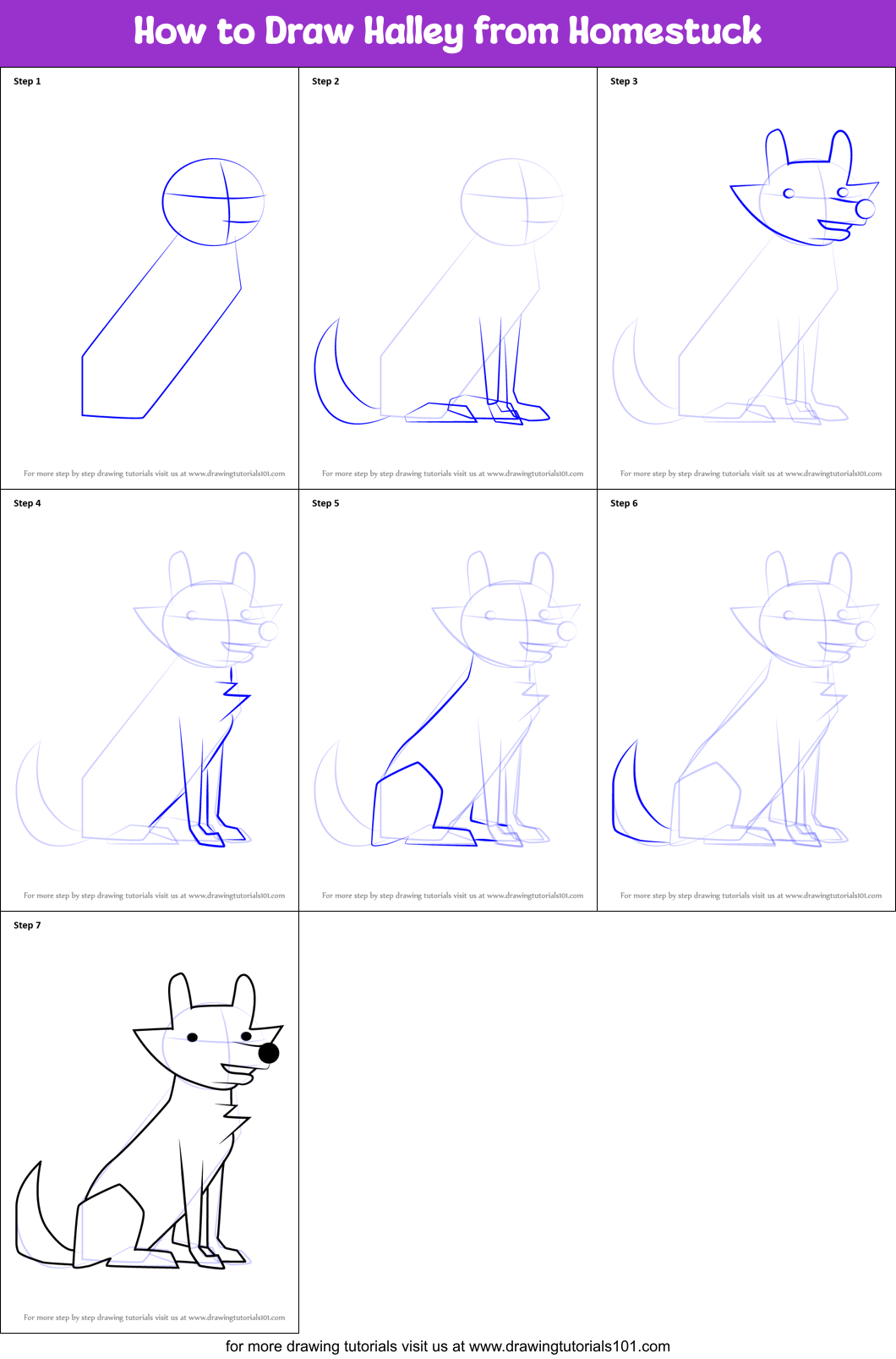 How to Draw Halley from Homestuck Printable Step by Step